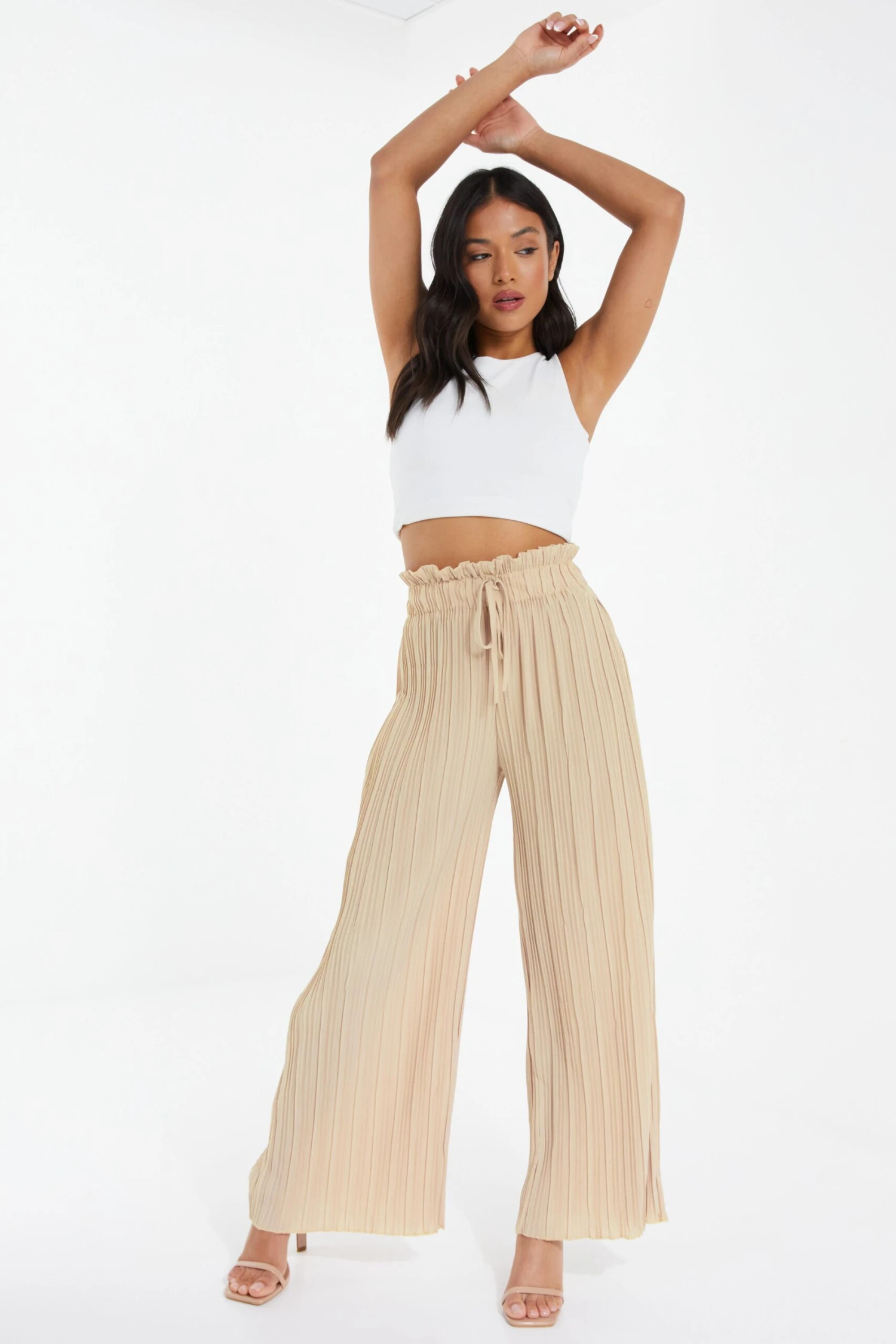 Petite Stone Pleated Wide Leg Trousers 4 Petite Stone Pleated Wide Leg Trousers - Image 2
