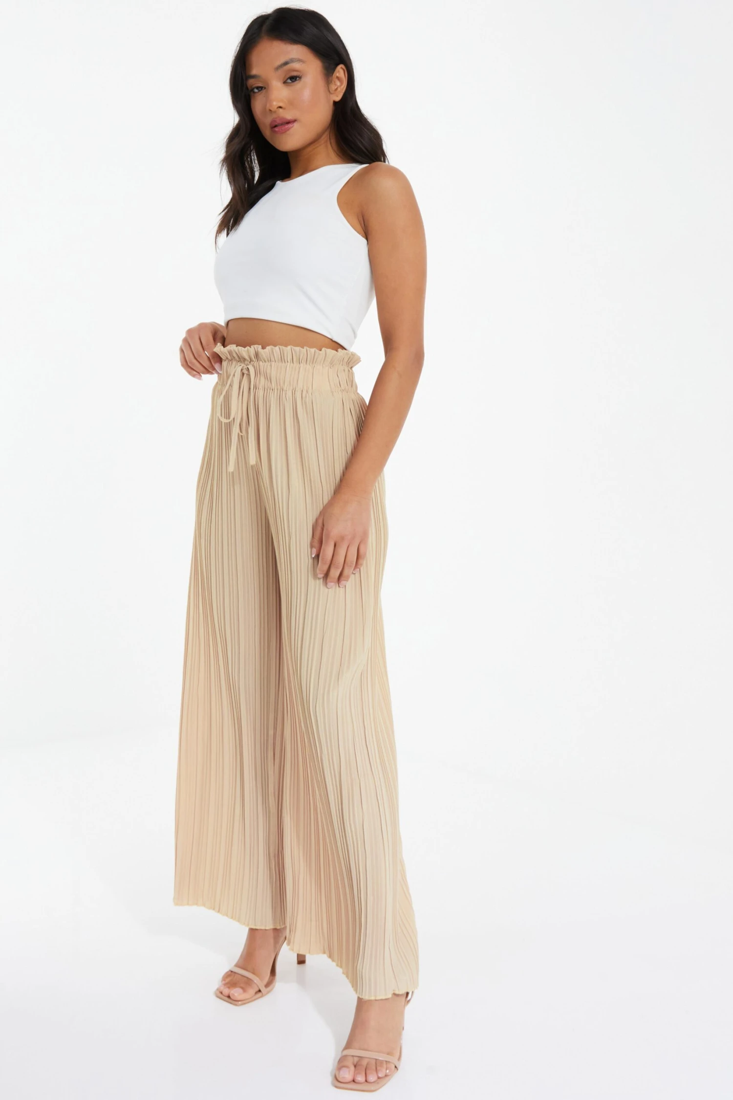 Petite Stone Pleated Wide Leg Trousers 6 Petite Stone Pleated Wide Leg Trousers - Image 4