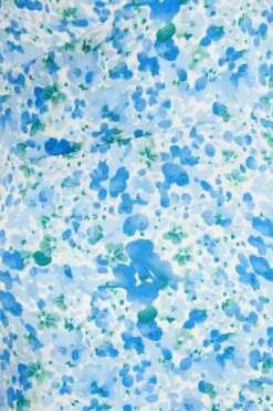 Blue Floral Knot Front Midi Dress 13 Blue Floral Knot Front Midi Dress -Chic Summer Shop 00100037426 ZS