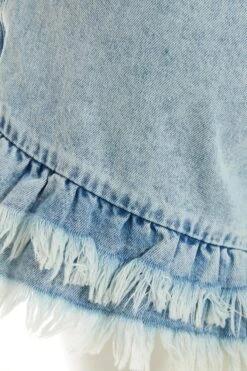 Light Blue Denim Frill Shorts 13 Light Blue Denim Frill Shorts -Chic Summer Shop 00100037430 ZS