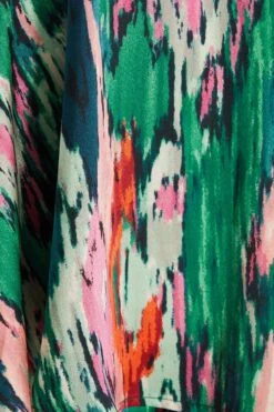 Green Satin Marble Print Playsuit 13 Green Satin Marble Print Playsuit -Chic Summer Shop 00100037434 ZS