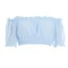 Blue Bardot Crop Top -Chic Summer Shop 00100037439 ZM