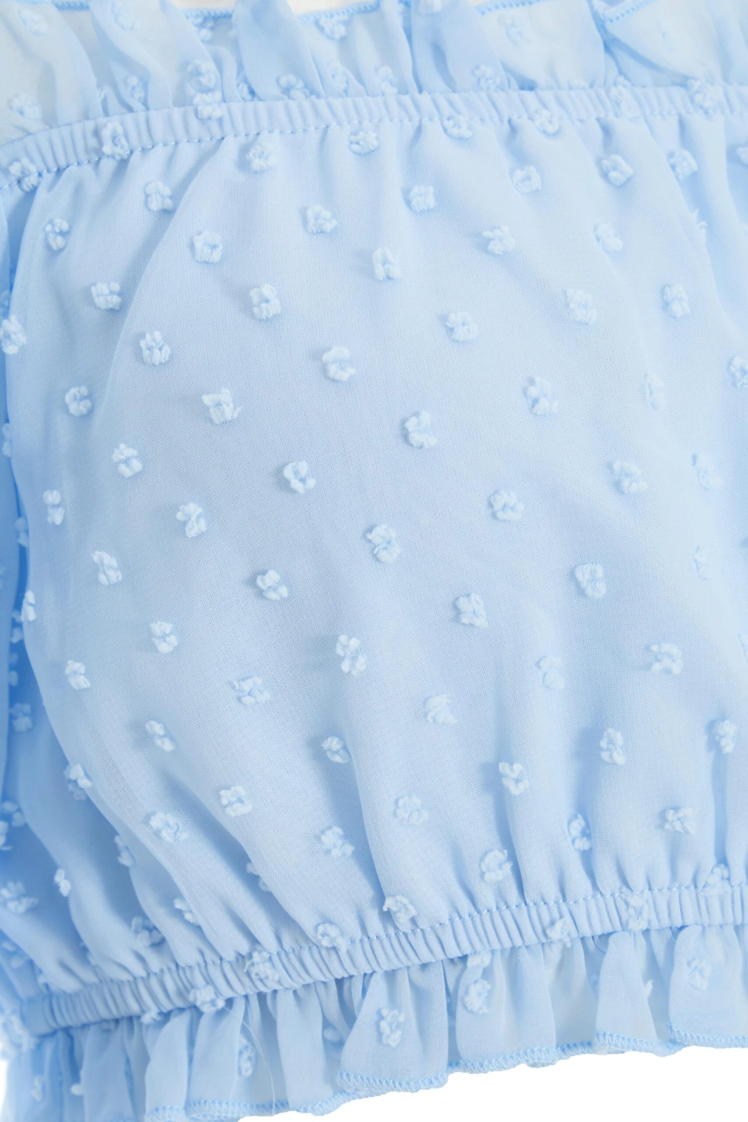 Blue Bardot Crop Top 8 Blue Bardot Crop Top - Image 6