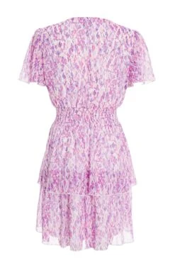 Lilac Chiffon Animal Print Mini Dress -Chic Summer Shop 00100037443 ZB
