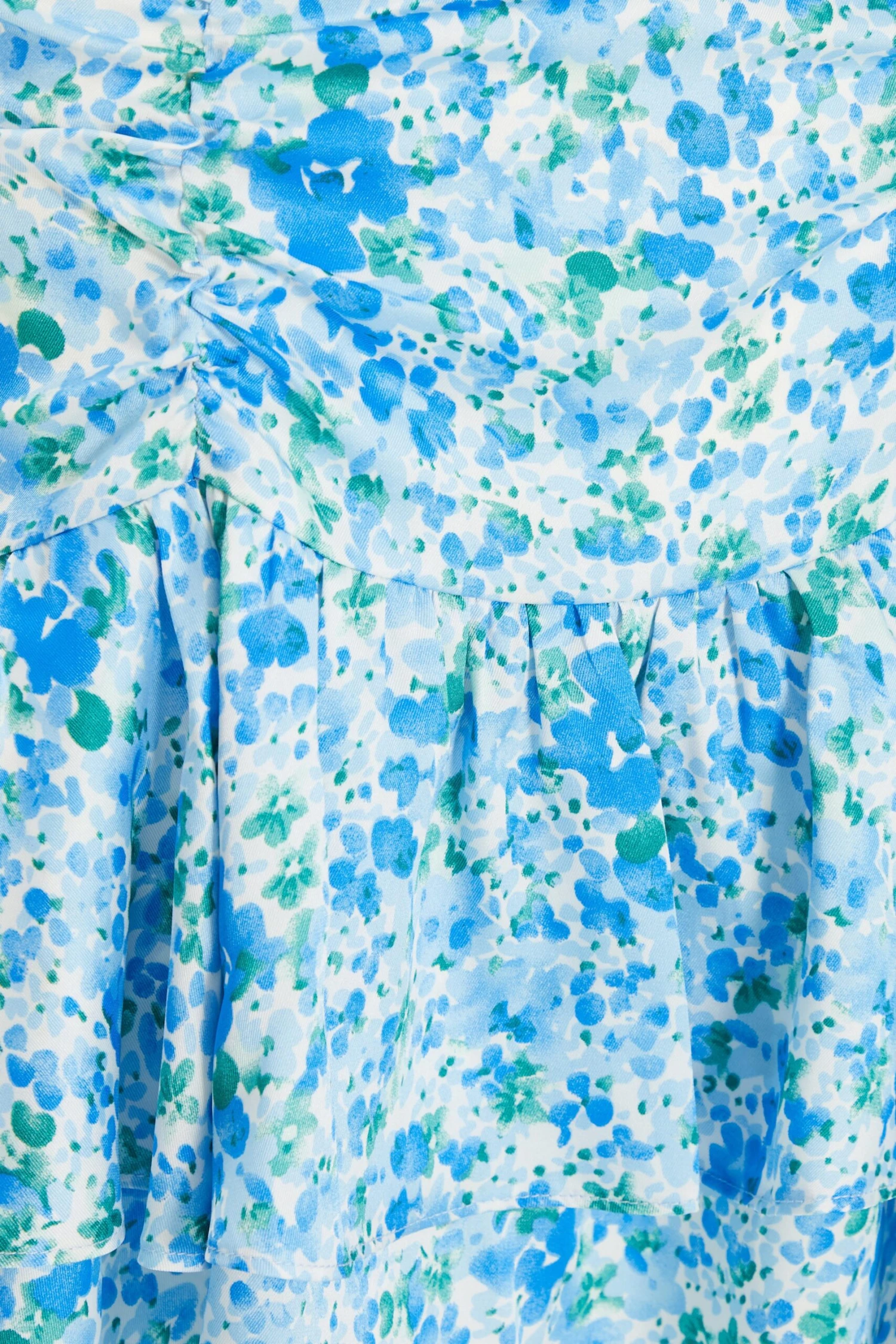 Blue Floral Ruched Mini Skirt 8 Blue Floral Ruched Mini Skirt - Image 6