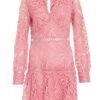 Pink Lace Skater Dress -Chic Summer Shop 00100037467 ZM
