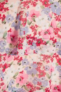 Multicoloured Floral Chiffon Tiered Mini Dress 13 Multicoloured Floral Chiffon Tiered Mini Dress -Chic Summer Shop 00100037471 ZS