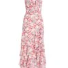 Multicoloured Chiffon Floral Tiered Maxi Dress -Chic Summer Shop 00100037472 ZM