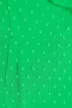 Green Chiffon Dobby Wrap Midi Dress -Chic Summer Shop 00100037558 ZS