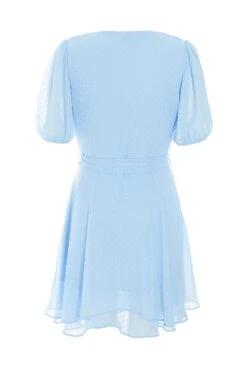 Light Blue Jacquard Skater Dress 12 Light Blue Jacquard Skater Dress -Chic Summer Shop 00100037726 ZB