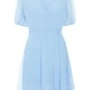 Light Blue Jacquard Skater Dress -Chic Summer Shop 00100037726 ZM