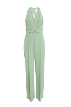 Sage Halter Neck Palazzo Jumpsuit