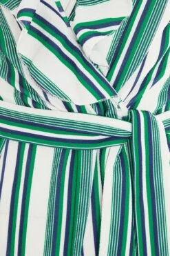 Green Striped Culotte Jumpsuit -Chic Summer Shop 00100037863 ZS