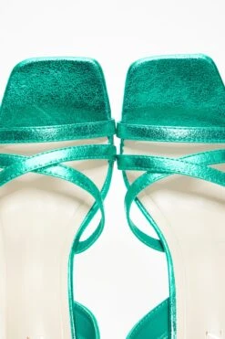 Aqua Cross Strap Block Heeled Sandals -Chic Summer Shop 00100037923 ZB