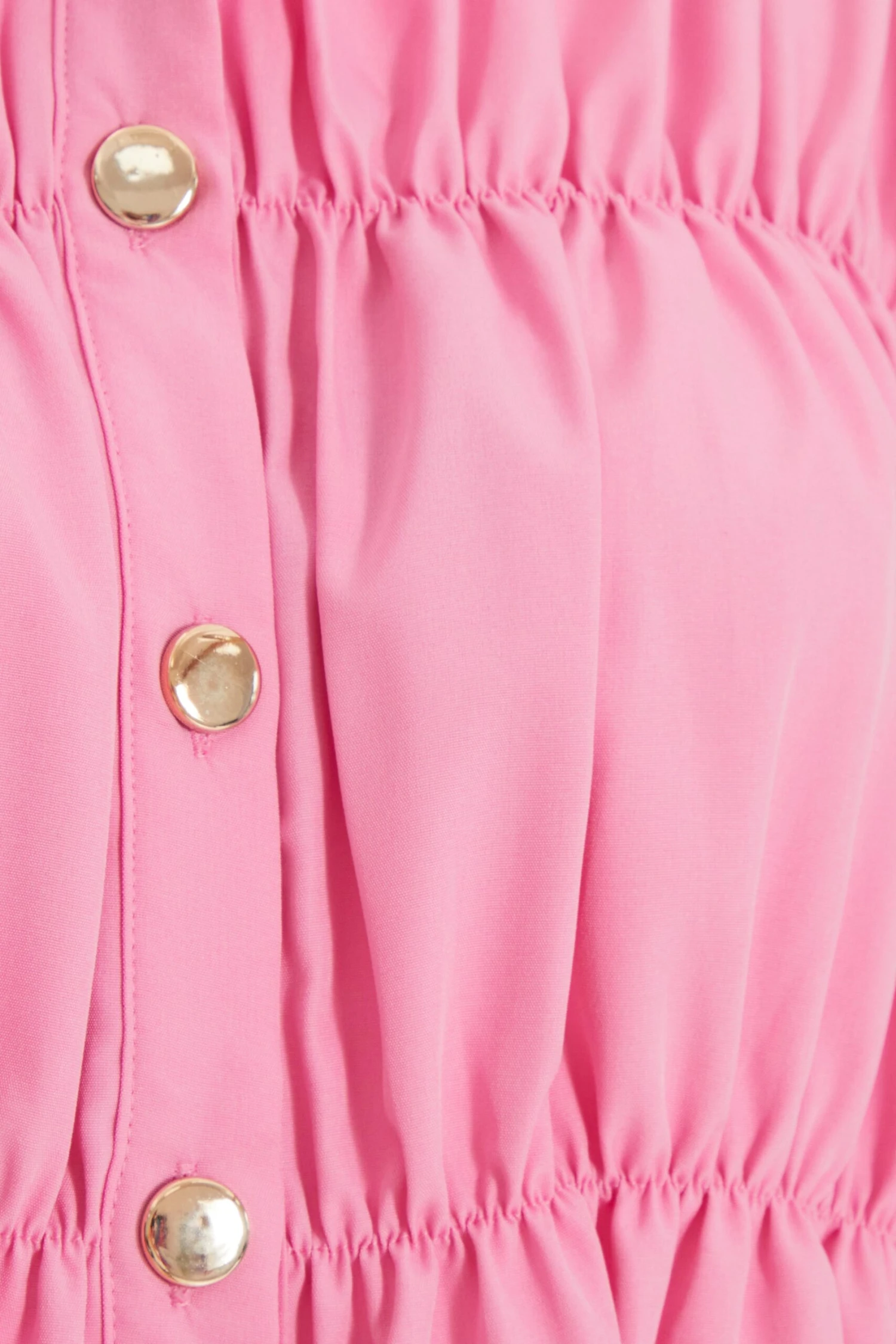 Pink Button Ruched Blouse 8 Pink Button Ruched Blouse - Image 6