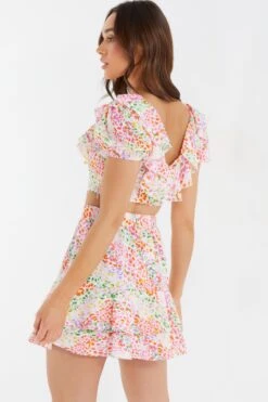 Multicoloured Animal Print Mini Skirt -Chic Summer Shop 00100038009 XB