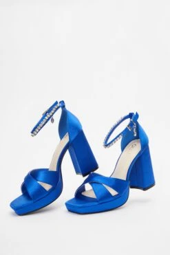 Royal Blue Platform Heeled Sandals -Chic Summer Shop 00100038021 XS
