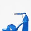 Royal Blue Platform Heeled Sandals -Chic Summer Shop 00100038021 ZM