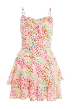 Multicoloured Animal Print Playsuit