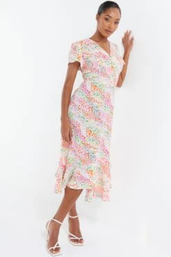 Multicoloured Animal Print Midi Dress 11 Multicoloured Animal Print Midi Dress -Chic Summer Shop 00100038031 XS