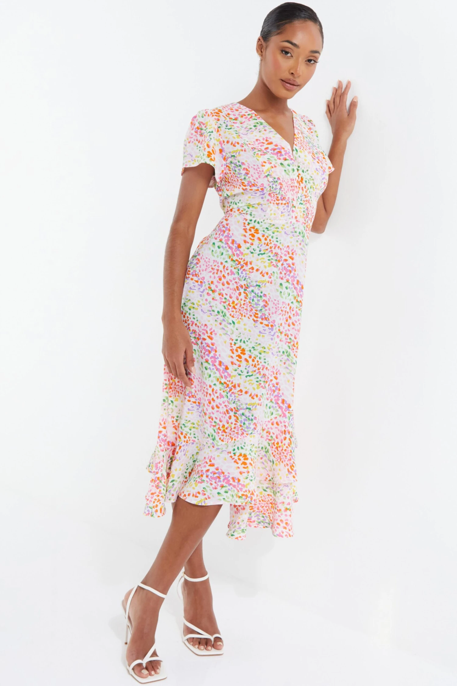 Multicoloured Animal Print Midi Dress 6 Multicoloured Animal Print Midi Dress - Image 4