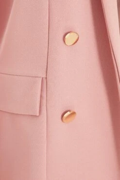 Pink Buttoned Blazer -Chic Summer Shop 00100038049 ZS