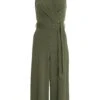 Khaki Wrap Culotte Jumpsuit -Chic Summer Shop 00100038090 ZM
