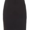 Black Crossover Textured Bodycon Mini Skirt