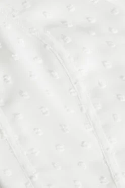 Cream Chiffon Dobby Tie Back Crop Top -Chic Summer Shop 00100038121 ZS