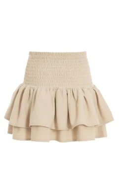 Stone Ruched Frill Mini Skirt -Chic Summer Shop 00100038134 ZB