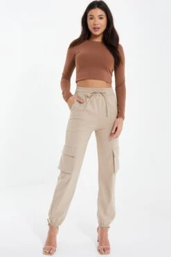 Stone Tie Waist Cargo Trousers 9 Stone Tie Waist Cargo Trousers -Chic Summer Shop 00100038140 XM