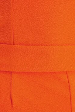 Orange Frill Playsuit -Chic Summer Shop 00100038178 ZS