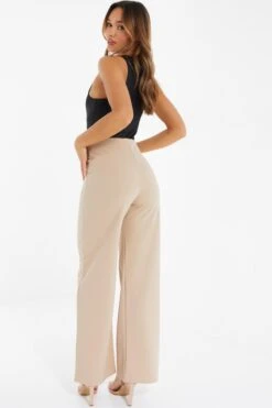 Stone Button Palazzo Trousers -Chic Summer Shop 00100038220 XB