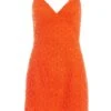 Orange Embroidered Tie Back Mini Dress -Chic Summer Shop 00100038242 ZM