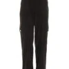 Black Wide Leg Cargo Trousers