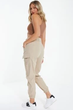 Stone Zip Detail Cargo Trouser 10 Stone Zip Detail Cargo Trouser -Chic Summer Shop 00100038270 XB