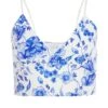 White Floral Crop Top 1 White Floral Crop Top -Chic Summer Shop 00100038278 ZM
