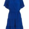 Royal Blue Wrap Skater Dress 2 Royal Blue Wrap Skater Dress -Chic Summer Shop 00100038349 ZM