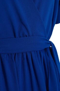 Royal Blue Wrap Skater Dress -Chic Summer Shop 00100038349 ZS