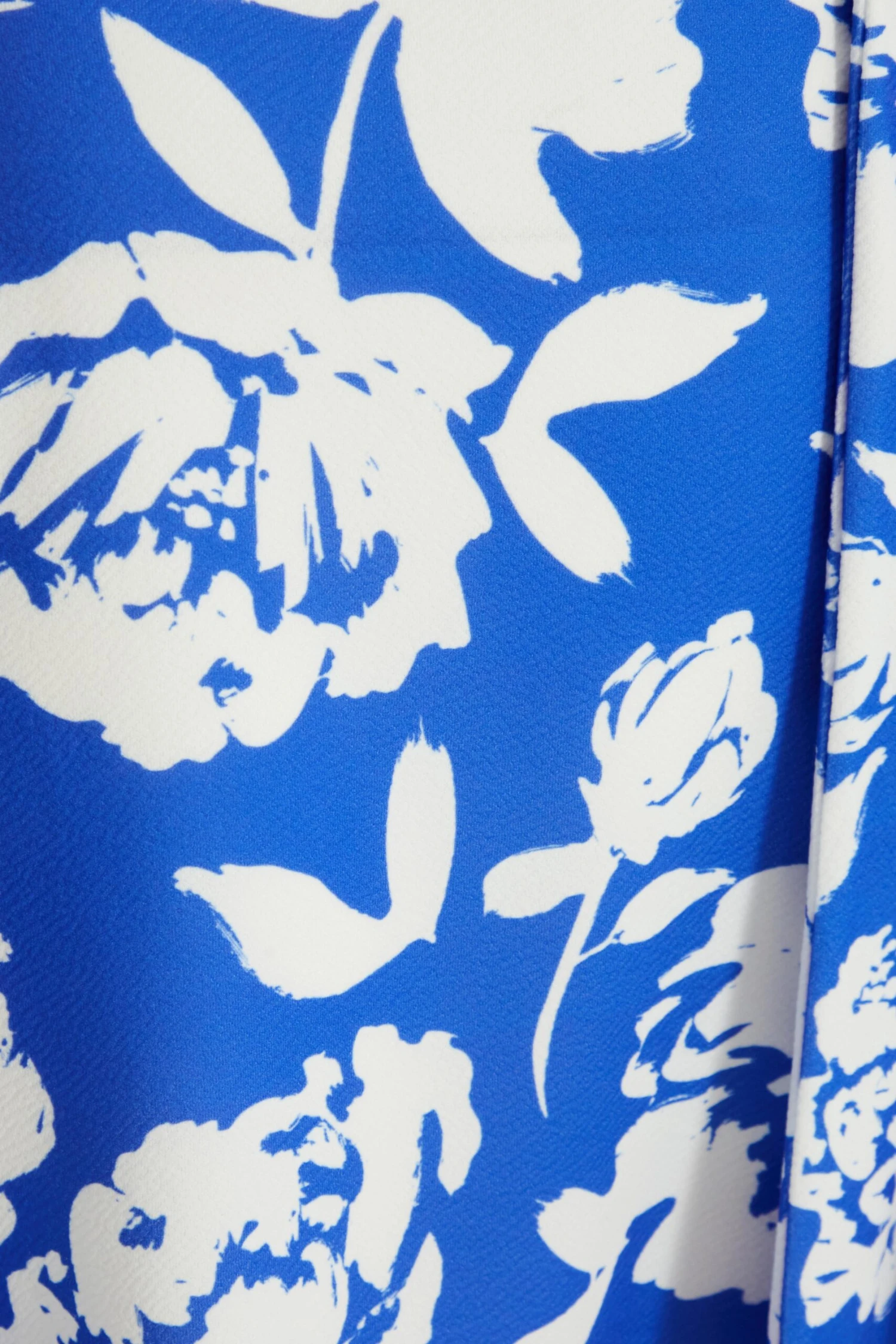 Blue Floral Wrap Dip Hem Midi Dress 8 Blue Floral Wrap Dip Hem Midi Dress - Image 6