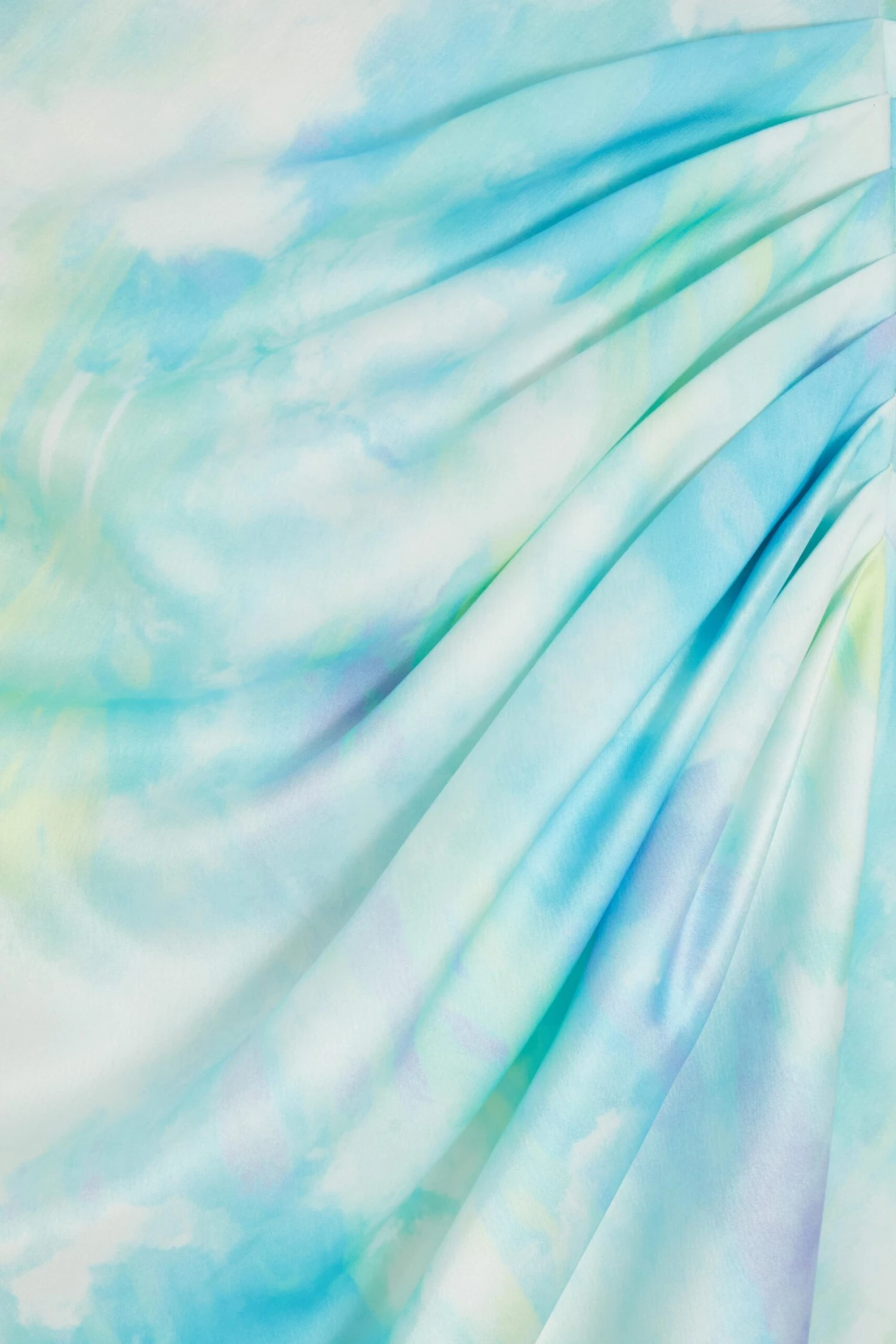 Blue Smudge Satin Wrap Midi Dress 8 Blue Smudge Satin Wrap Midi Dress - Image 6