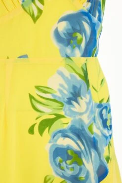 Yellow Floral Midaxi Dress 13 Yellow Floral Midaxi Dress -Chic Summer Shop 00100038367 ZS