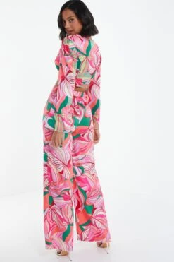 Pink Scarf Print Palazzo Trousers 10 Pink Scarf Print Palazzo Trousers -Chic Summer Shop 00100038370 XB