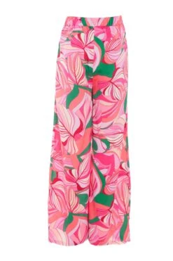 Pink Scarf Print Palazzo Trousers 12 Pink Scarf Print Palazzo Trousers -Chic Summer Shop 00100038370 ZB