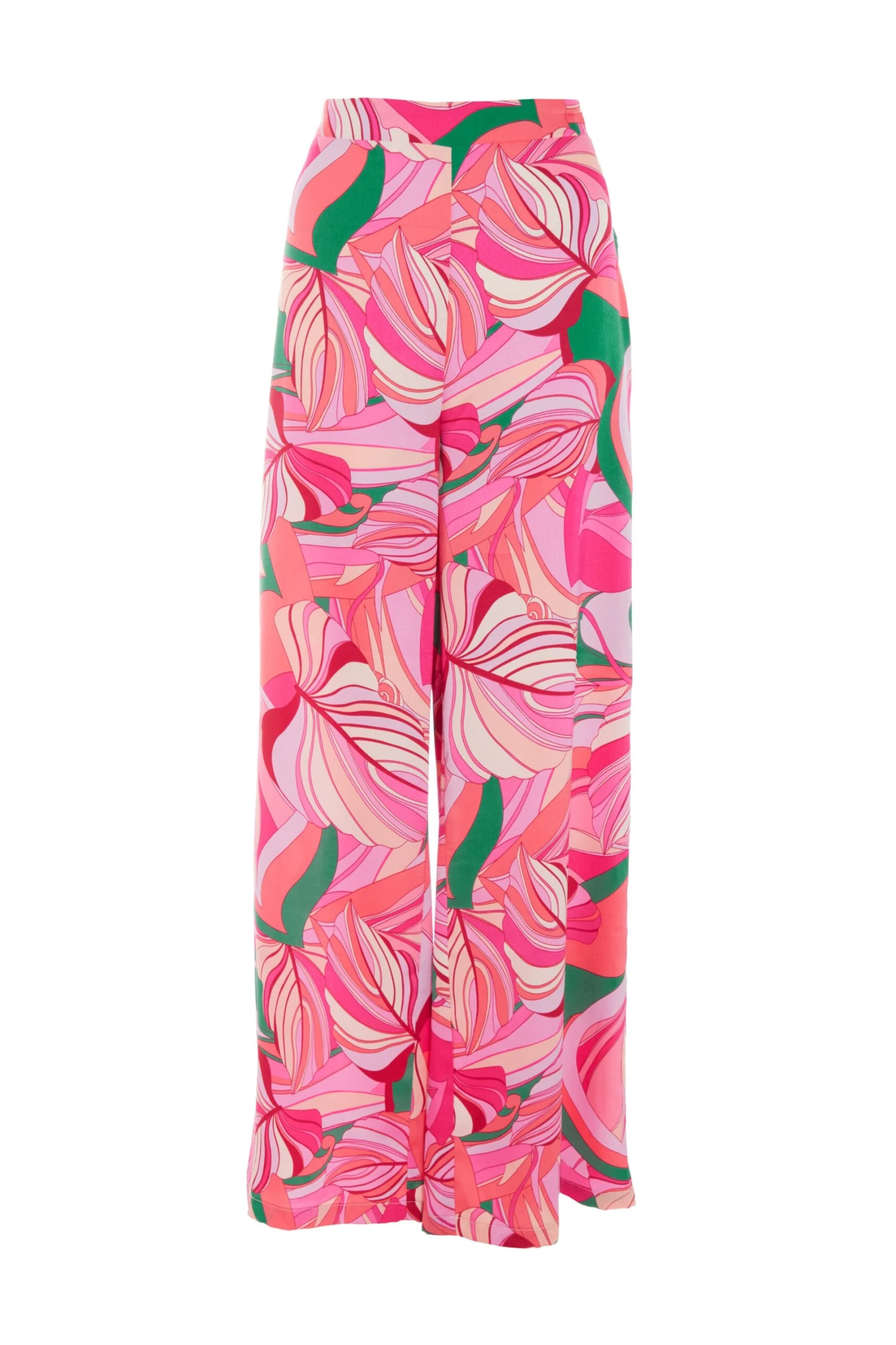 Pink Scarf Print Palazzo Trousers 3 Pink Scarf Print Palazzo Trousers