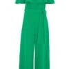Green Bardot Culotte Jumpsuit 2 Green Bardot Culotte Jumpsuit -Chic Summer Shop 00100038450 ZM