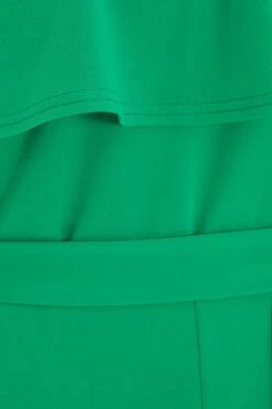 Green Bardot Culotte Jumpsuit -Chic Summer Shop 00100038450 ZS
