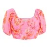 Pink Floral Print Crop Top 1 Pink Floral Print Crop Top -Chic Summer Shop 00100038451 ZM