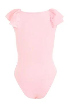 Light Pink Ribbed Frill Bodysuit 12 Light Pink Ribbed Frill Bodysuit -Chic Summer Shop 00100038455 ZB