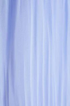 Light Blue Chiffon Pleated Blouse -Chic Summer Shop 00100038457 ZS